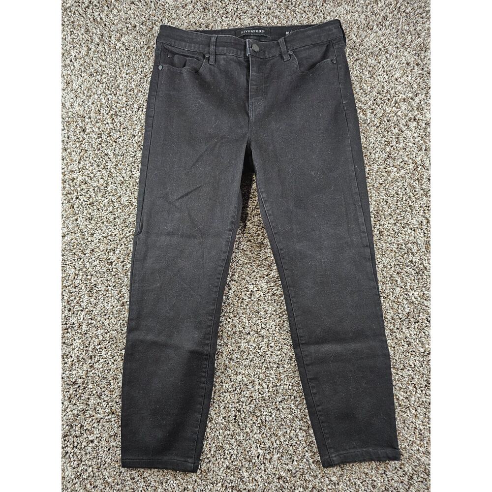 Liverpool Jeans Womens Sz 10 (30") Skinny Ankle Jeans Black